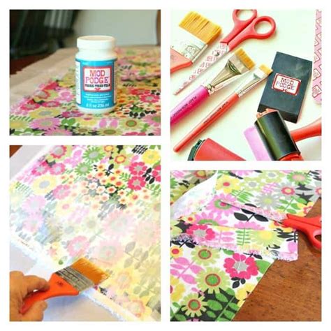 can you mod podge fabric on a metal cane|how to make fabric mod podge.